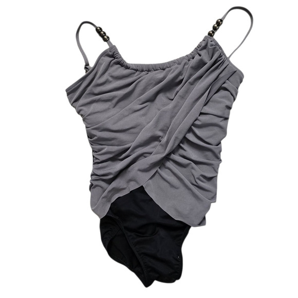 Magicsuit One Piece Lisa Gray Size 10 swimsuit grey black 464455 - Picture 1 of 4